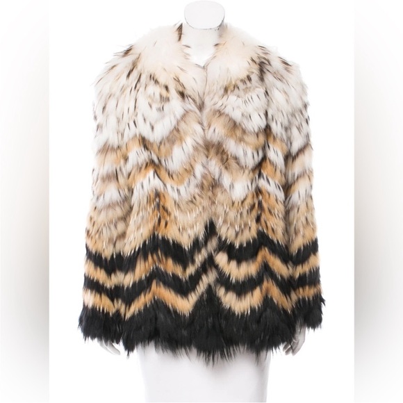 NWT Theory Cassius Tersk genuine fur coat size M - Picture 2 of 8